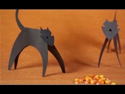 Paper Cat Halloween Crafts for Kids