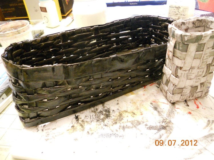 Recycle and storage project   Creating Basket with newspaper Part II