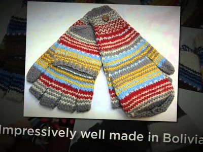 Texting Fingerless Hooded Gloves.Mittens Great for iPhone Mens Womens Alpaca Wool Handmade Bolivia