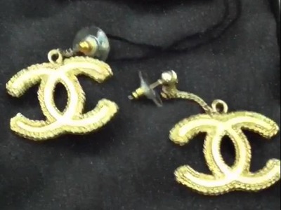 Unboxing authentic Chanel huge gold CC earrings by frenchmaison