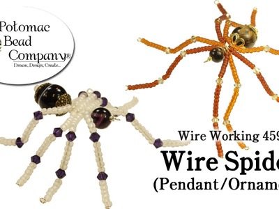 Wire Working 459 - Wire Spider Pendant or Ornament