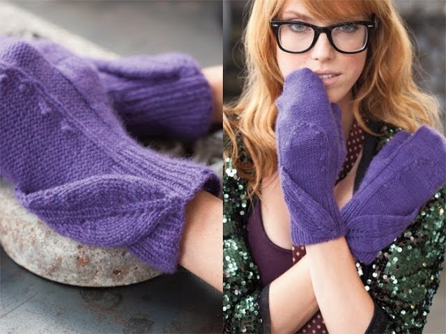 #23 Lily Patterned Mittens, Vogue Knitting Winter 2011.12