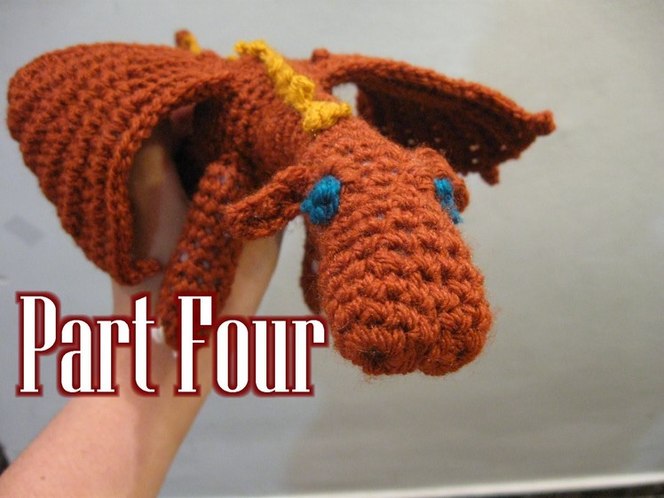 Crochet Amigurumi Fierce Dragon Tutorial pt 4