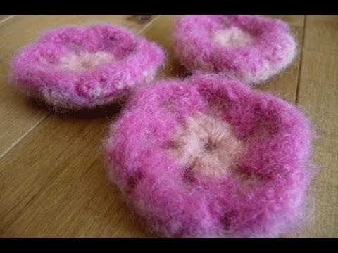 Crochet Cute As A Button Felted Flowers