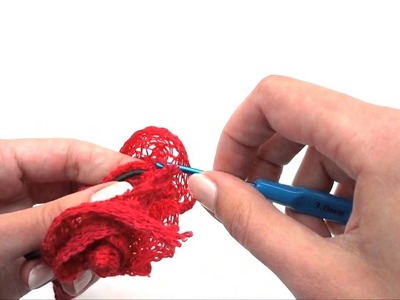 Crochet how to - Hair scrunchie made with Veil yarn