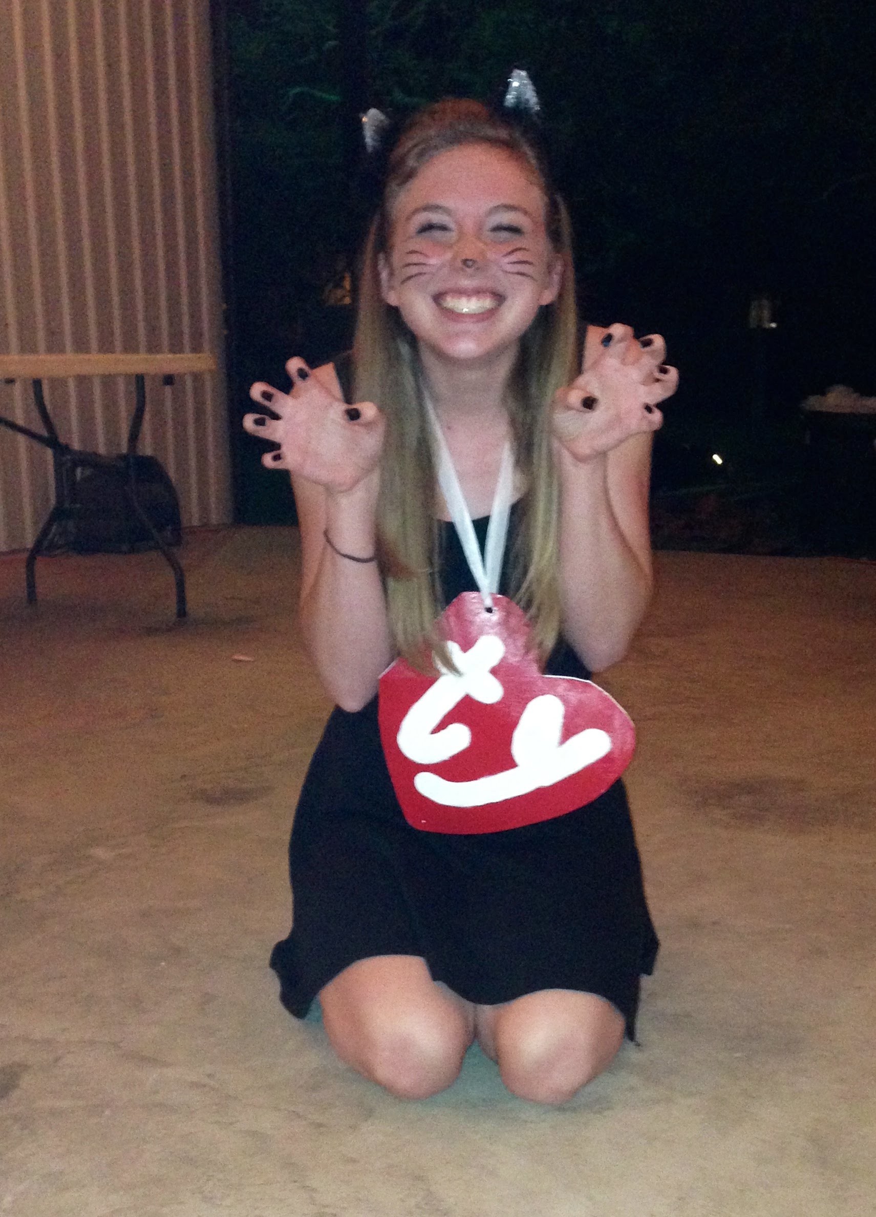 Diy Cat Beanie Baby Costume Last Minute Halloween Costume