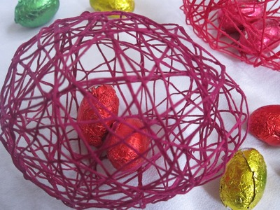 DIY Easter Decorations - String Eggs