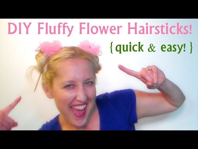 DIY flower hairsticks