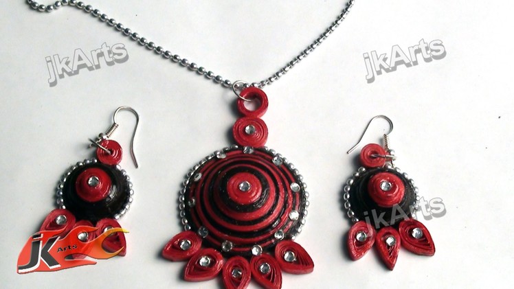 DIY How to make Paper Quilling Jewelry Set - JK Arts 369