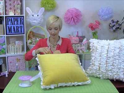 DIY Ribbon Ruffle Pillows