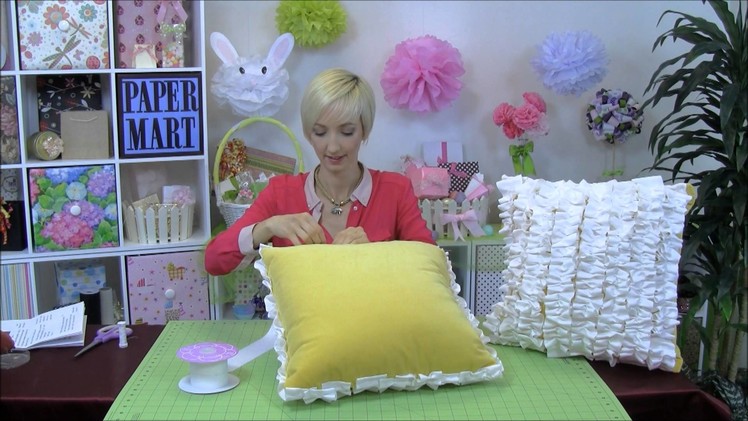 DIY Ribbon Ruffle Pillows