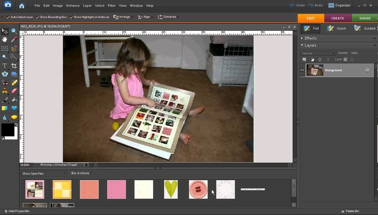 Getting Started with Digital Scrapbooking in Photoshop Elements 6.0.
