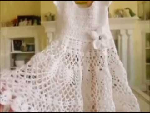 How to Crochet a Girl's Toddler Baby Doily Dress