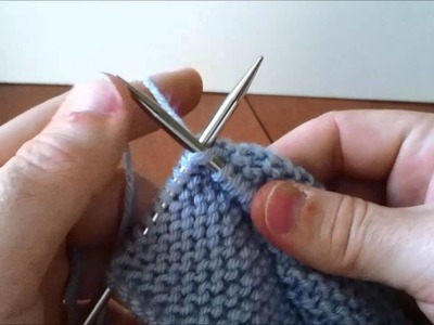 How to make a Knit Stitch Left Handed - English Style