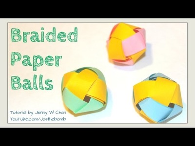 How to Make a Paper Ball - Paper Beads - Braided Paper Ball Decoration: Garland, Ornament, Room