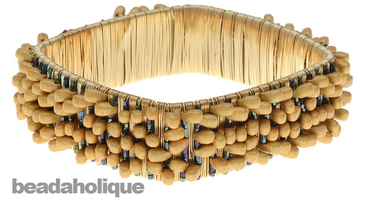 How to Wire Wrap Beads onto a Bangle
