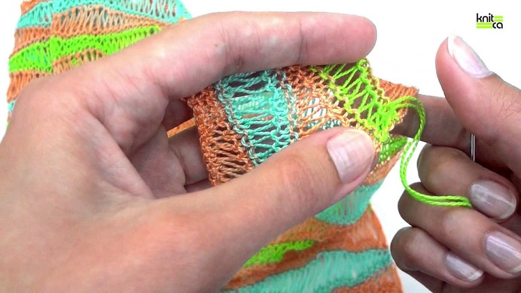Knitting how to - Invisible weave in for fine yarns