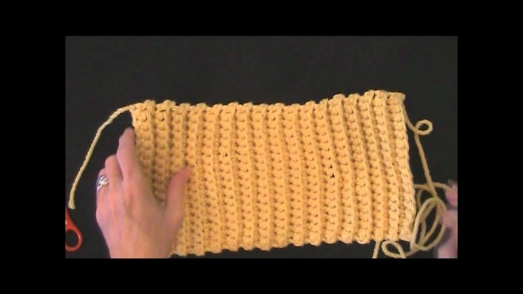 Learn How to Crochet Ribbed Hat Sewing Together - Right Handed