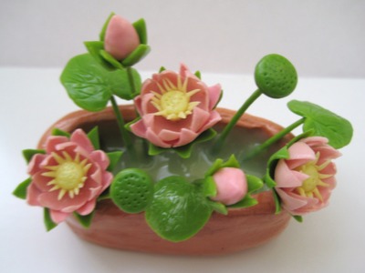 Lotus - Flower Miniature Polymer Clay