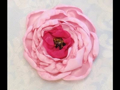 Make Super Easy Simple Fabric Flower, Rose, Tutorial, DIY, How to