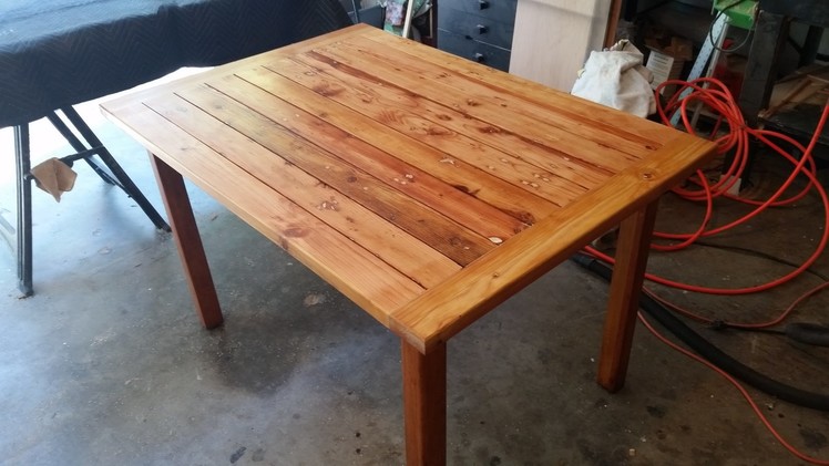 Rustic table made from scrap wood, great patio table, easy to make
