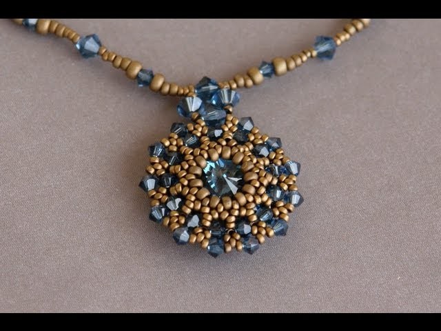 Sidonia's handmade jewelry - Making of the Swarovski rivoli pendant