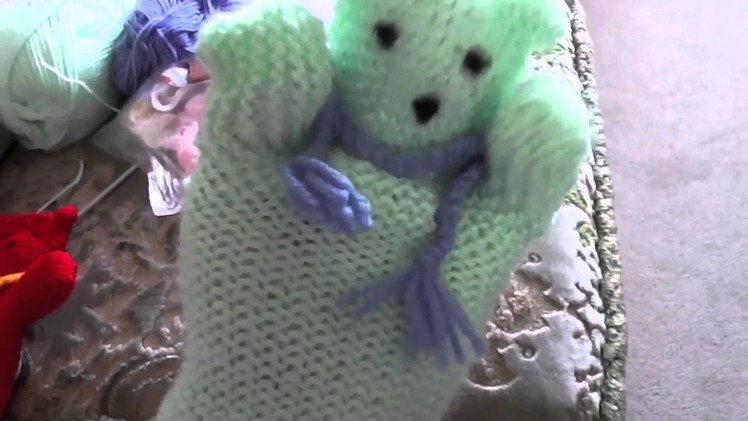 Another knitted Tedy bear hand puppet knitted by ME!!!