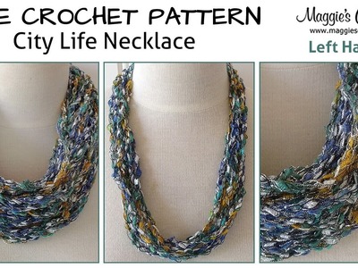 City Life Necklace Free Crochet Pattern - Left Handed
