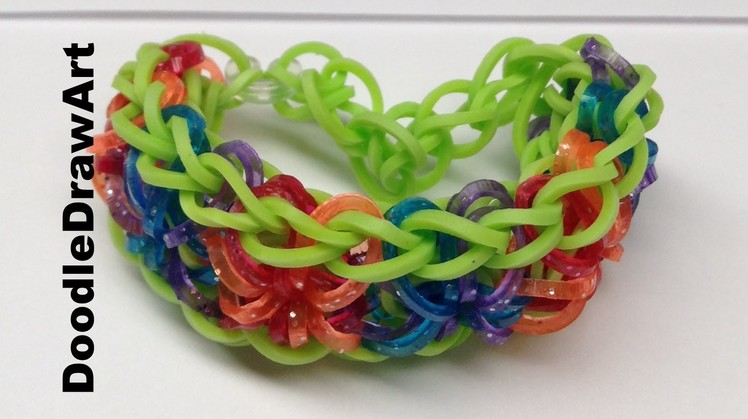 Craft:  How to make a Rainbow Loom Starburst Bracelet - Step by Step