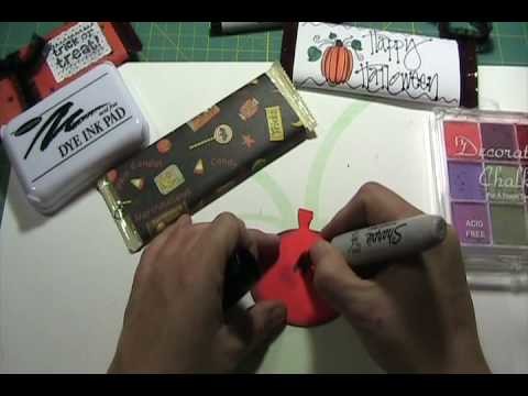 Craft Junkie Too Video #43 Halloween Candy Bar Treats Part 1