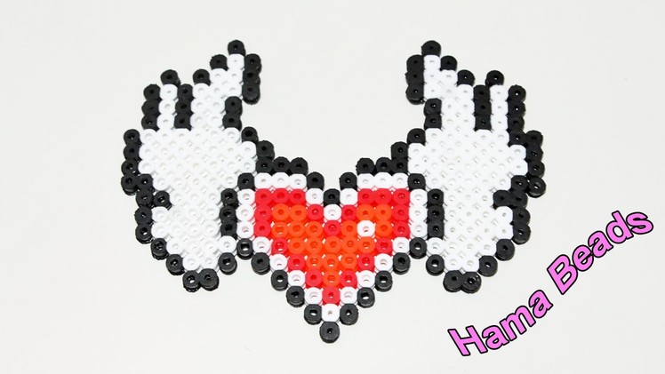 Cuore Alato con Pyssla Hama Beads Heart With Wings Tutorial !