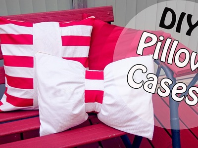 ❄DIY: Bow & Stripe Pillows Cases.Pillows {Home Decor}
