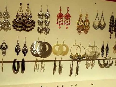 DIY do it yourself how to make a cheap easy earring holder organiser