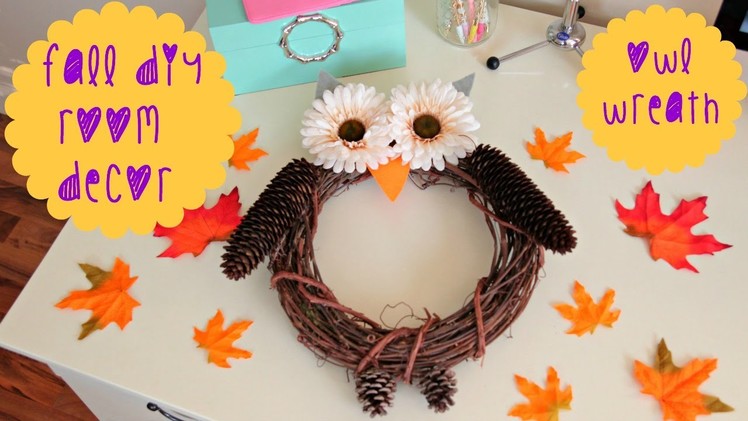 DIY Fall Room Decor - Owl Wreath