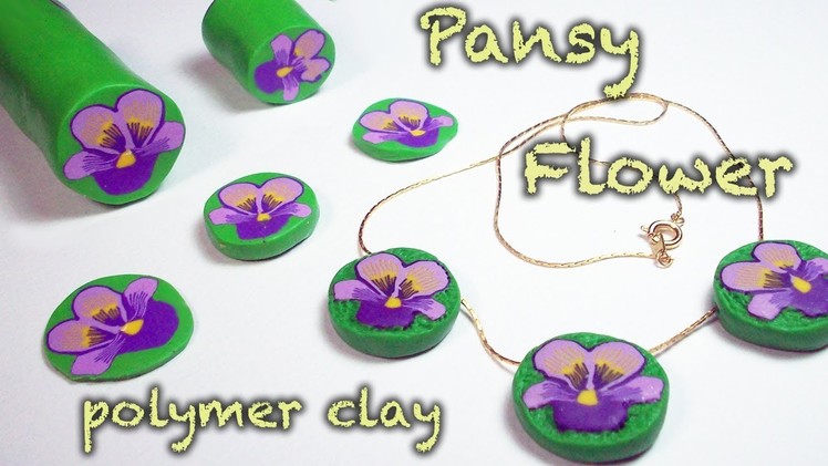 DIY flower cane {Polymer Clay Tutorial} Pansy - Viola del pensiero - Violeta