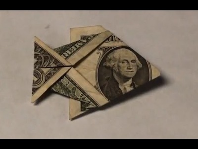 Dollar Bill Origami Fish Tutorial - How to make an Easy Angelfish from Money - $1 Dollar Moneygami