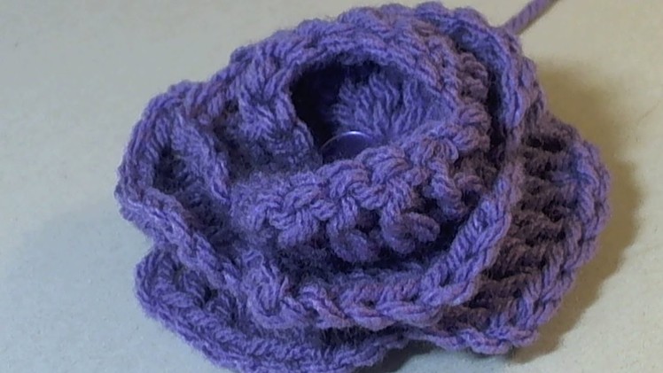 Easy Crochet 3D Flower -
