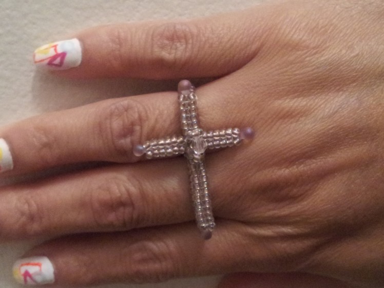 Handmade Jewelry: Herringbone Cross Ring