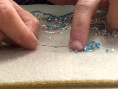 How to bead needle without beads falling bead fast