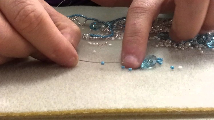 How to bead needle without beads falling bead fast