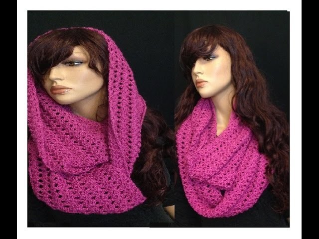 How to Crochet a Round Infinity Scarf Pattern #8 │by ThePatterfamily
