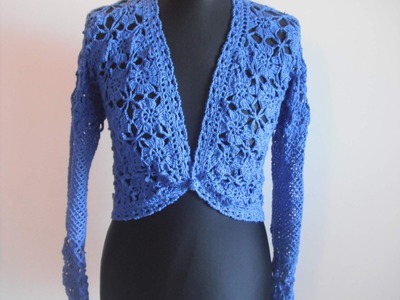 How to crochet elegant jacket bolero free pattern tutorial