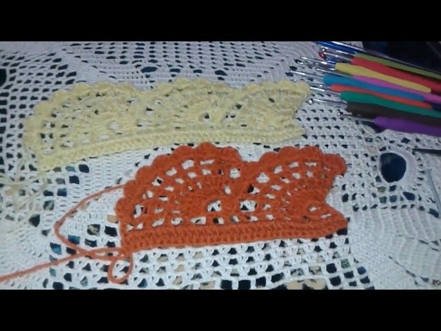 How to: crochet the edges of the fan step by step ( video tutoria )