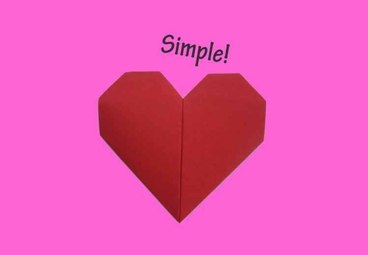 How to fold an origami heart - paper - simple - craft - paper work - hand work - folding instruction