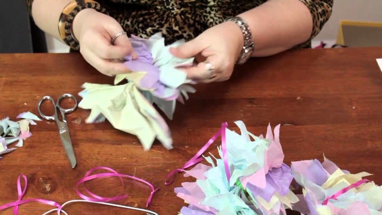 How to Make a Tissue Pom-Pom Baby Mobile : Crafts Around the House