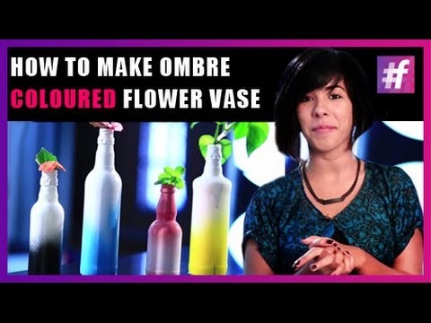 How To Make Ombre Coloured Flower Vase | DIY | Live Creative