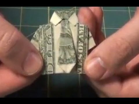 Improved Dollar Origami Shirt - Make a Dollar Bill Shirt With Necktie and Collar Tutorial