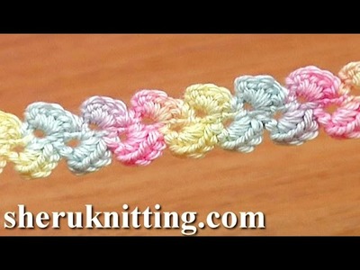 Lace Cord Ribbon Braid How to Crochet Tutorial 33 Single Crochet Stitch