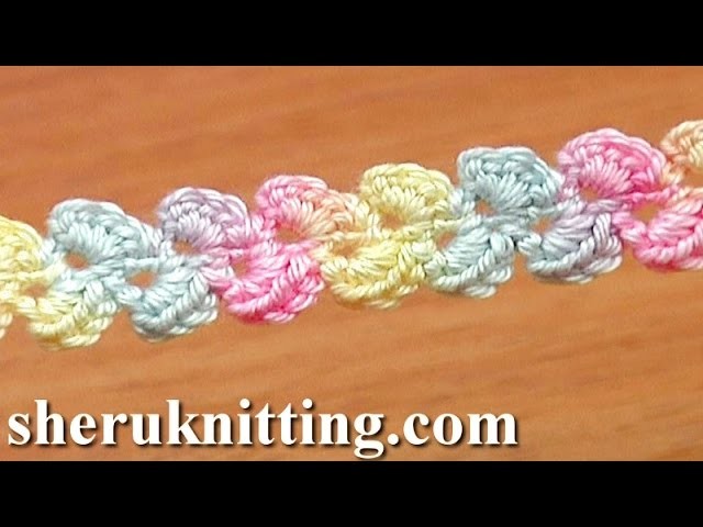 Lace Cord Ribbon Braid How to Crochet Tutorial 33 Single Crochet Stitch