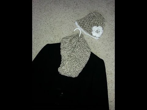 Mandys easy crochet infinity scarf hat DIY tutorial